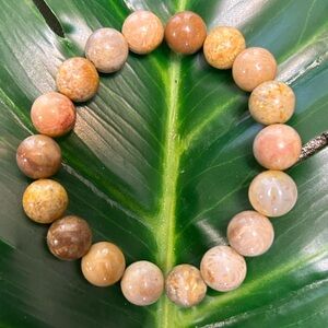 chunky yellow jasper bracelet 10mm